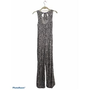 Ann Taylor Loft Tropical Leaf Print Jumpsuit